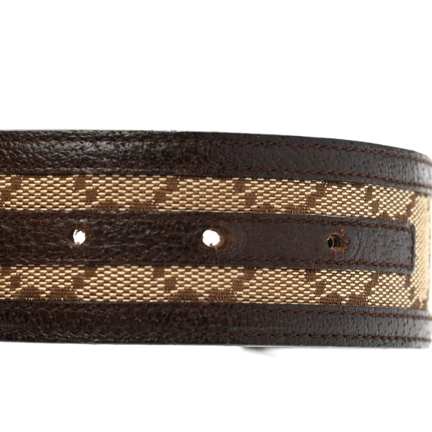 Monogram Interlocking G Belt 80 32 Dark Brown