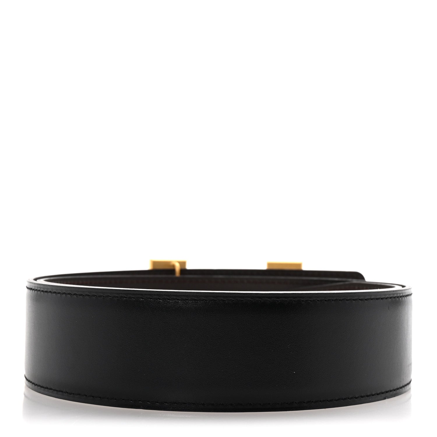 Hermes Box Tadelakt 42mm Constance 2 H Belt 85 34 Black Chocolate 2 of 5