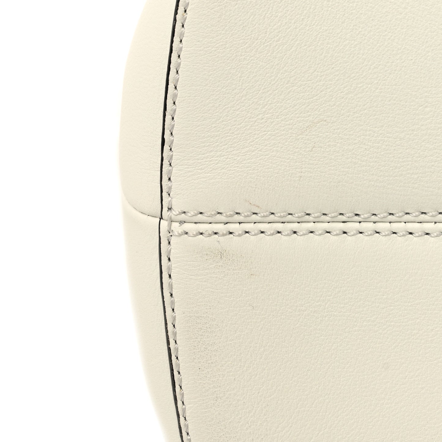 Vitello Dolce Bi-Color FF 1974 Embossed Medium By The Way Boston Bag White Ice Maya Black