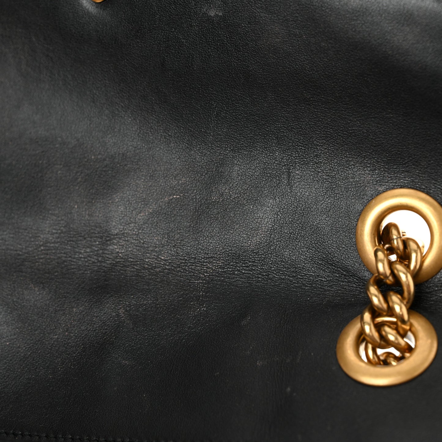 Calfskin Matelasse Small GG Marmont Shoulder Bag Black