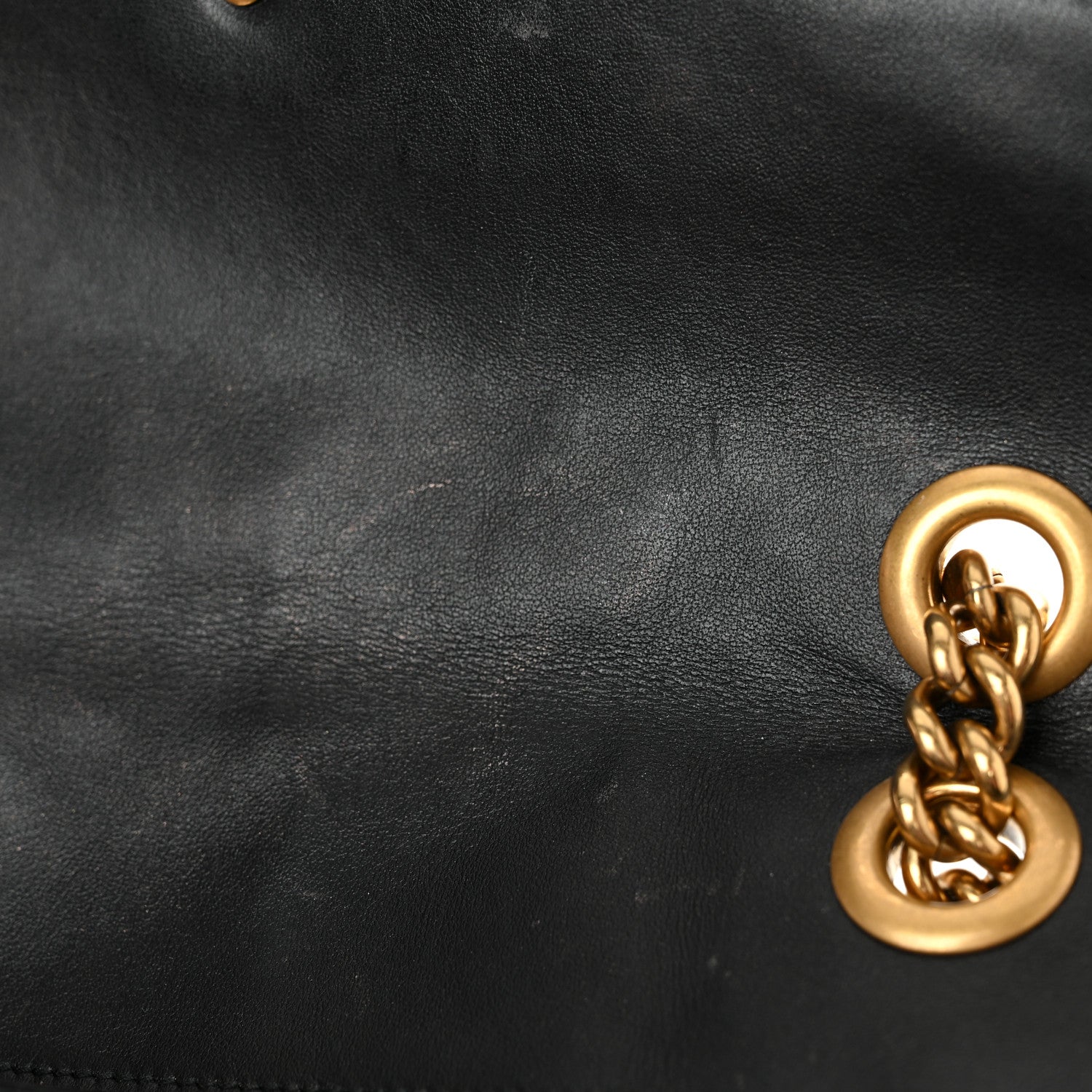Gucci Calfskin Matelasse Small GG Marmont Shoulder Bag Black 11 of 11