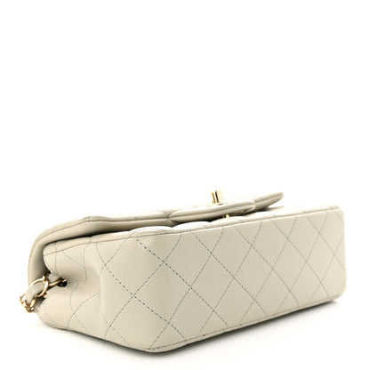Chanel Lambskin Quilted Mini Rectangular Flap Grey 4 of 11