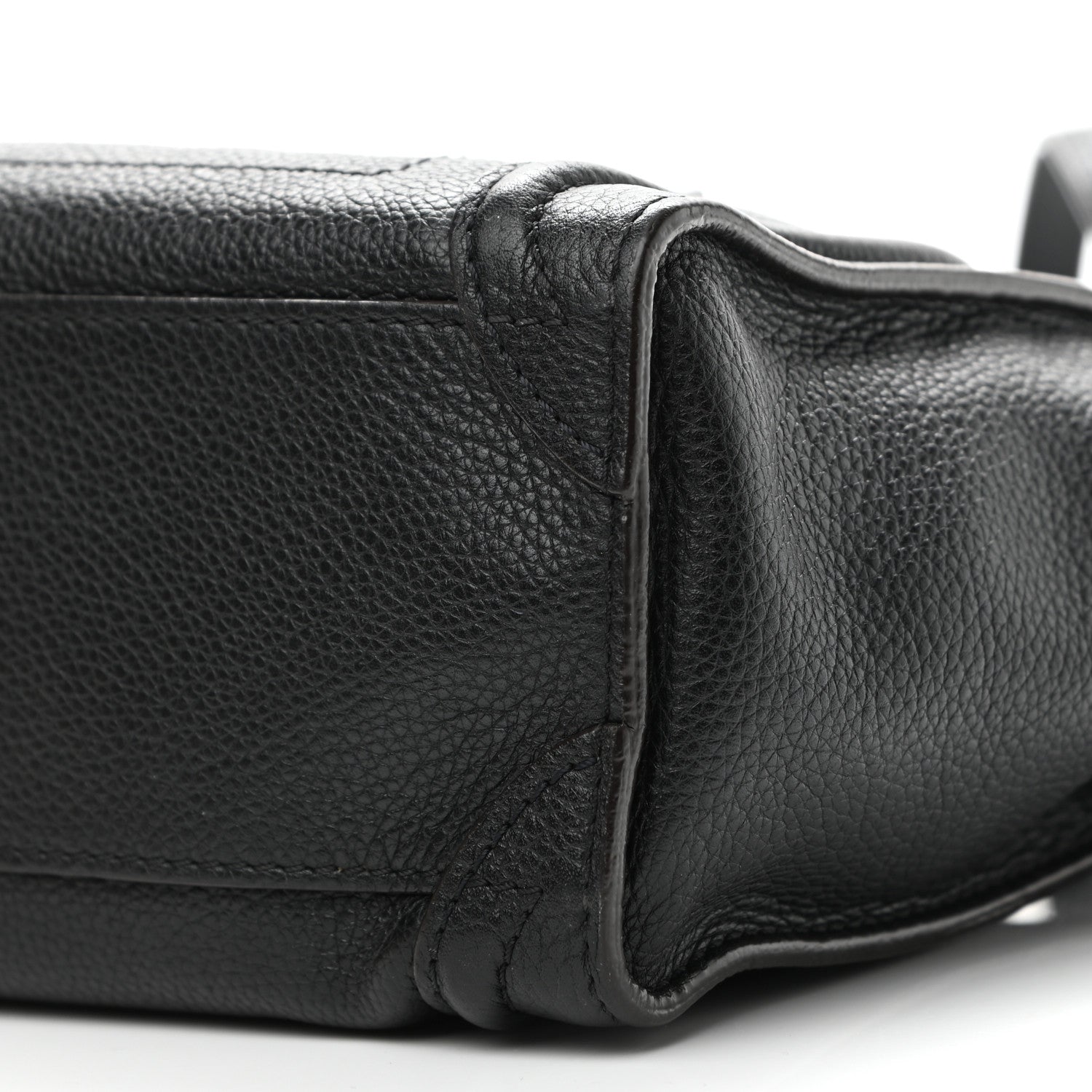 Celine Drummed Calfskin Nano Luggage Black 10 of 11