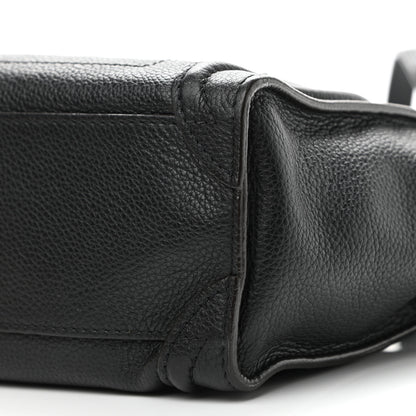 Celine Drummed Calfskin Nano Luggage Black 10 of 11