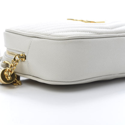 Saint Laurent Grain De Poudre Matelasse Monogram Mini Lou Camera Bag Crema Soft 9 of 12