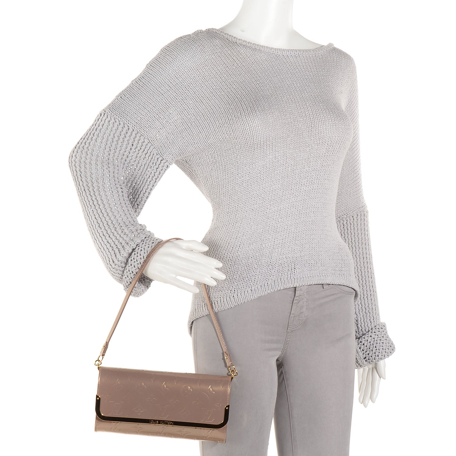Louis Vuitton Vernis Rossmore MM Beige Poudre 2 of 7
