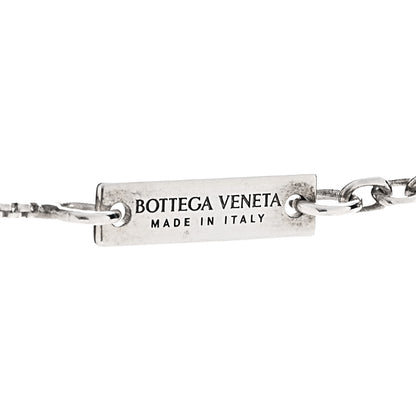 Bottega Veneta Sterling Silver Drop Pendant Necklace Green 5 of 6