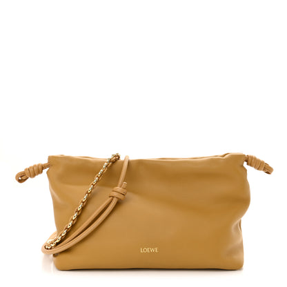 Loewe Mellow Nappa Donut Medium Chain Flamenco Knot Clutch Sahara 1 of 10