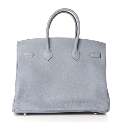 Hermes Togo Birkin 35 Bleu Lin 4 of 33