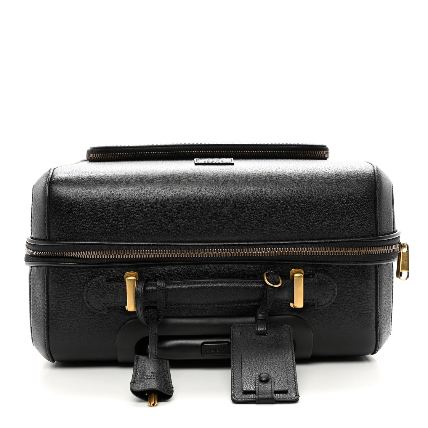Dollar Calfskin Small Carry-On Trolley Black