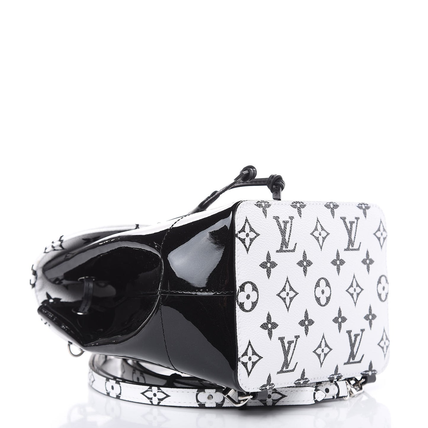 Patent Monogram Hot Springs Backpack Black White