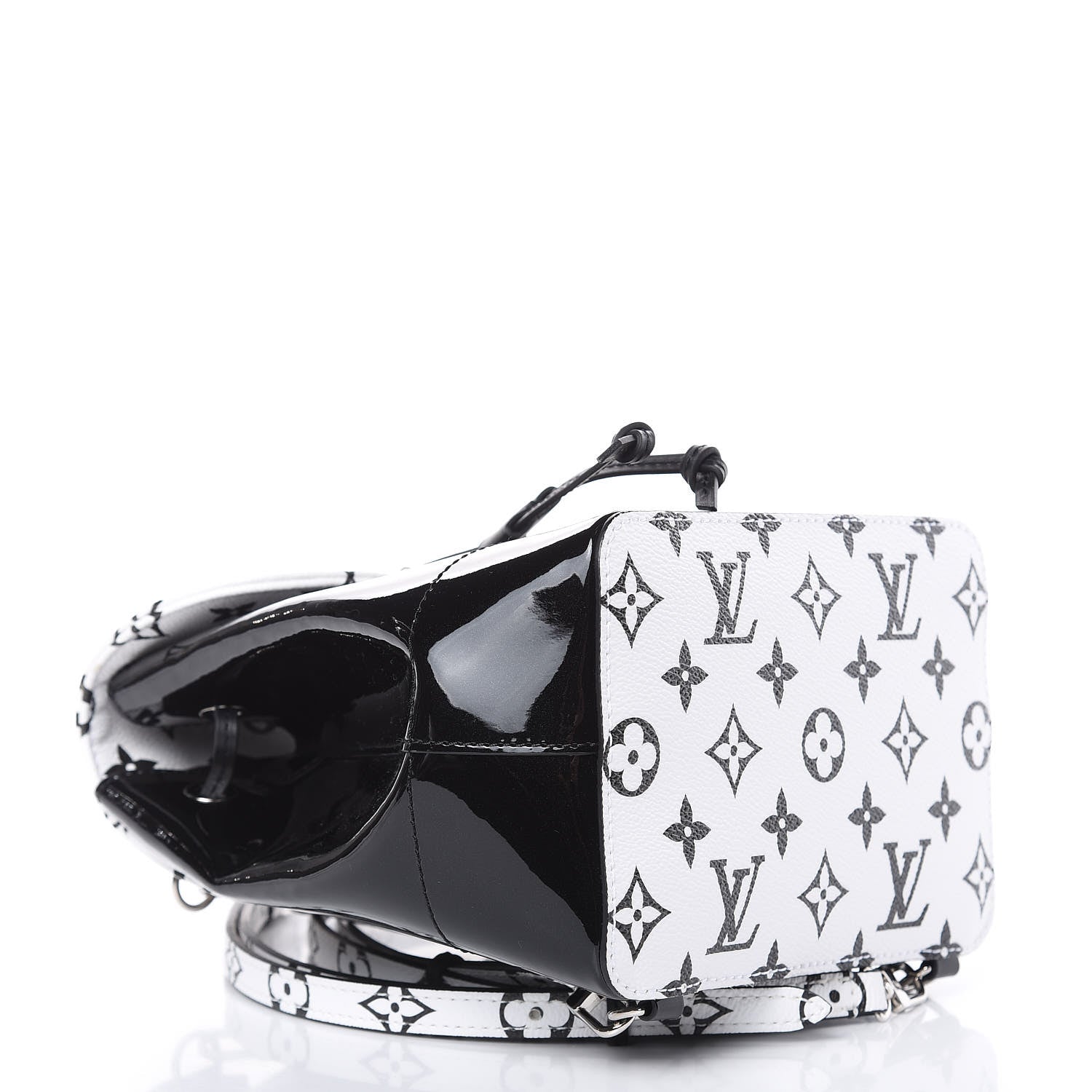 Louis Vuitton Patent Monogram Hot Springs Backpack Black White 4 of 9