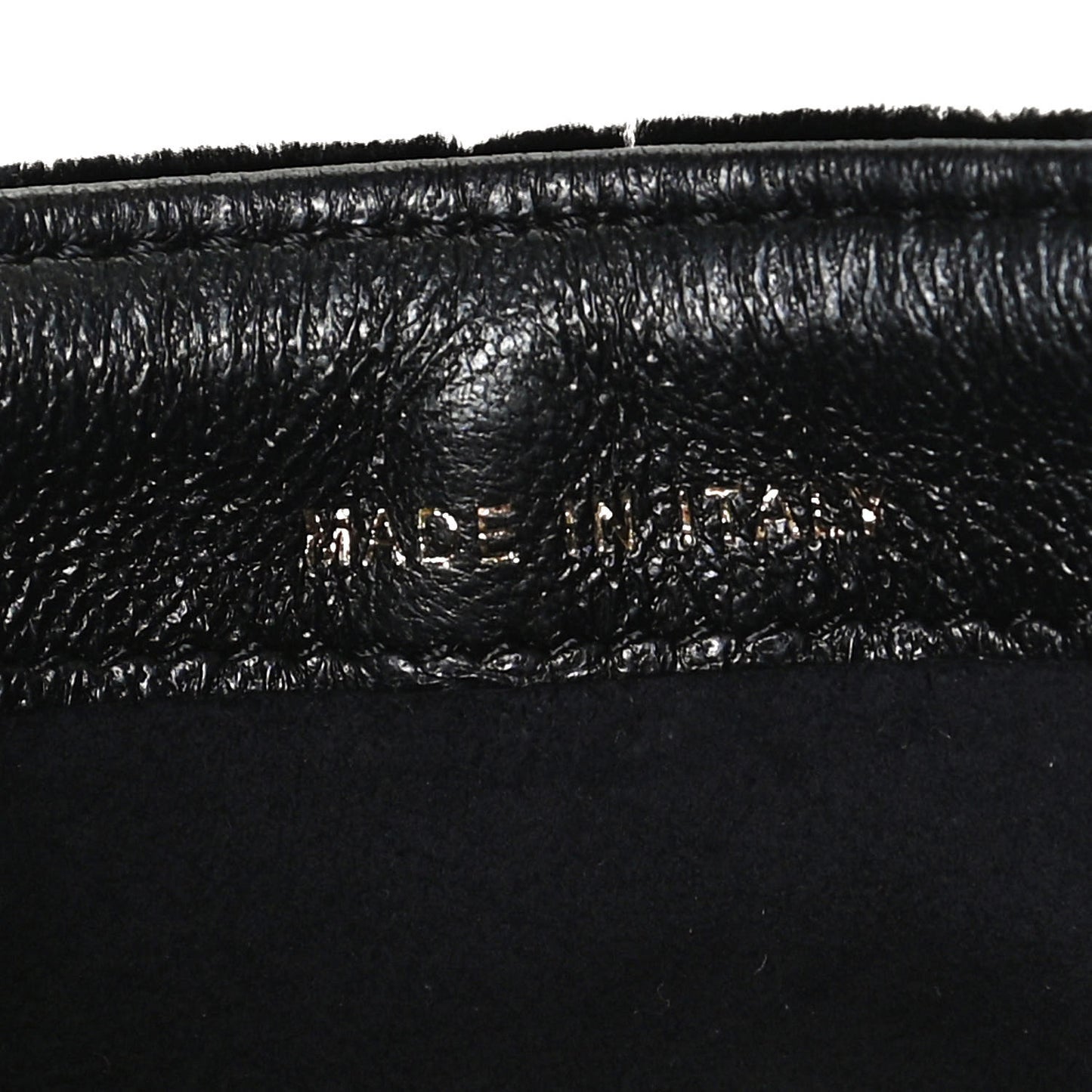 Velvet Quilted Small Clutch With Chain Black