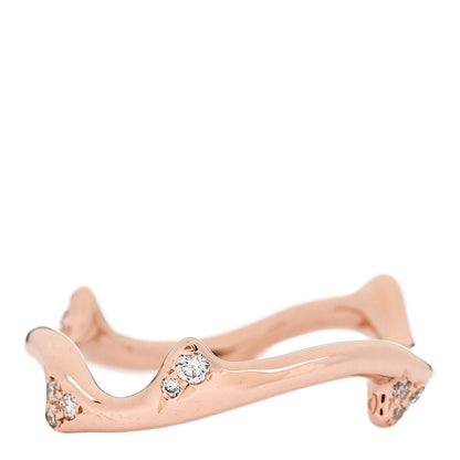 Christian Dior 18K Rose Gold Diamond Bois de Rose Ring 50 5.25 3 of 4