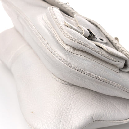 Christian Dior Calfskin Braided Gaucho Double Saddle Bag White 7 of 21