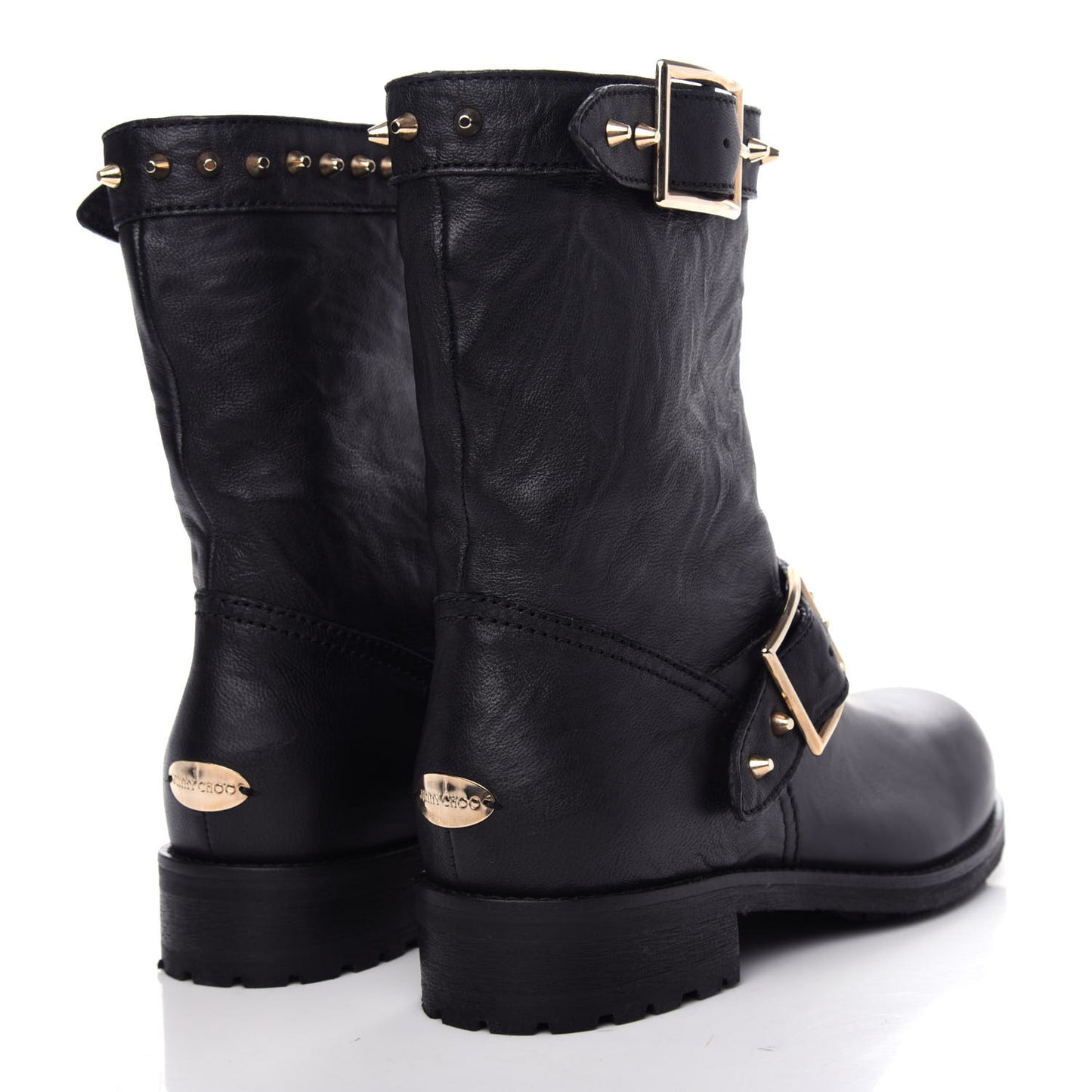 Studded Dash Biker Boots 36.5 Black