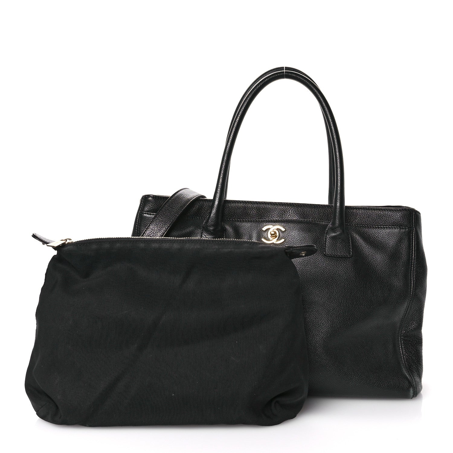 Chanel Calfskin Cerf Executive Shopper Tote Black 3 of 13