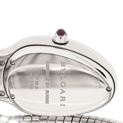Bulgari Stainless Steel Diamond Bezel 35mm Serpenti Tubogas Quartz Watch 4 of 4