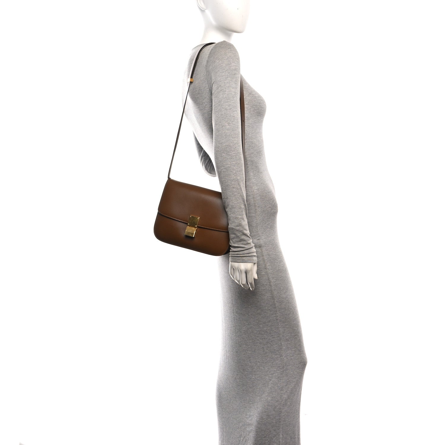 Celine Box Calfskin Medium Classic Box Flap Bag Camel 2 of 10