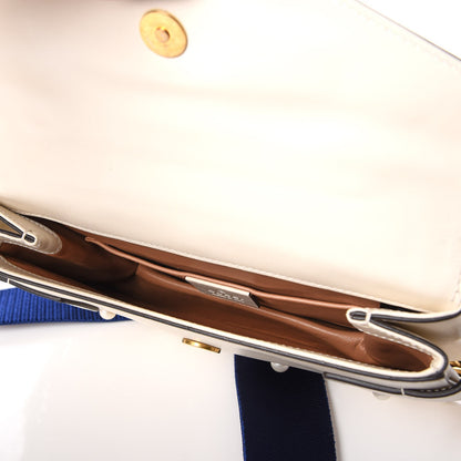 Gucci Nappa Pearl Studded Mini Queen Margaret Broadway Shoulder Bag Mystic White 6 of 9