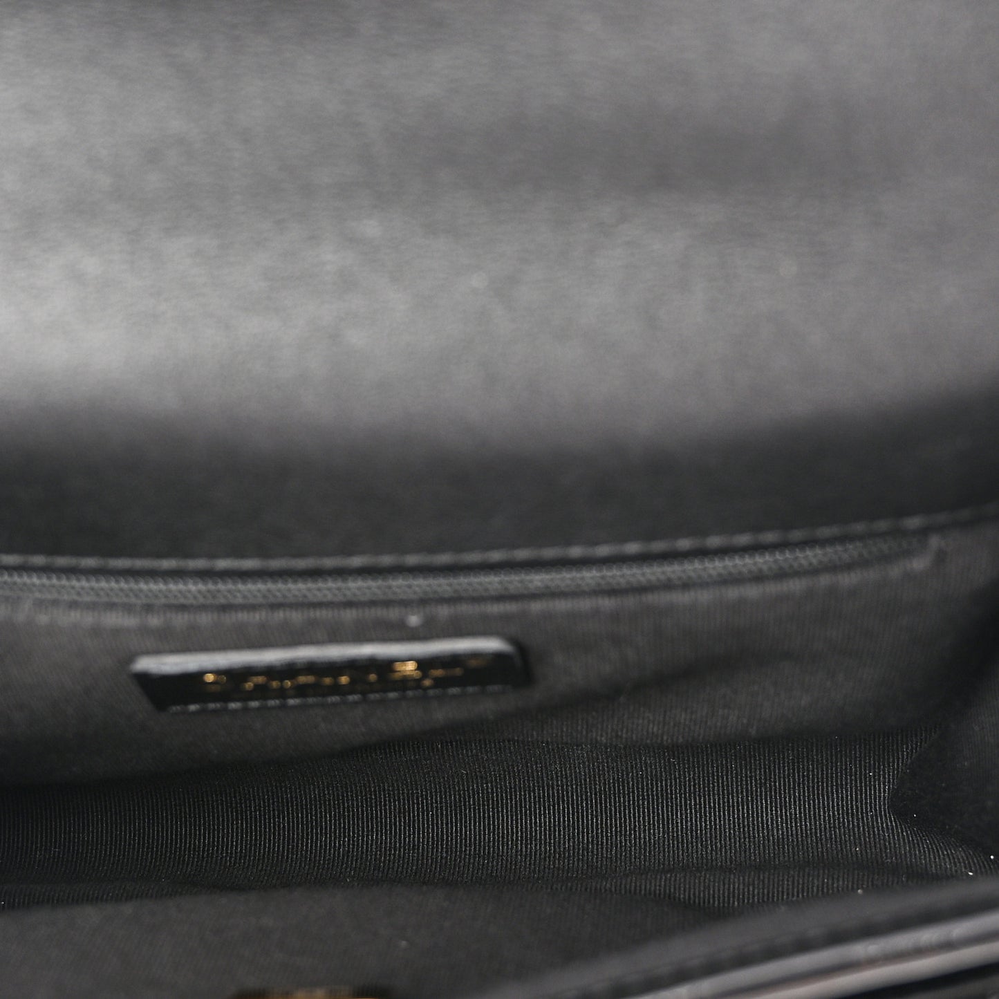 Patent Quilted Small School Memory Top Handle Flap Black