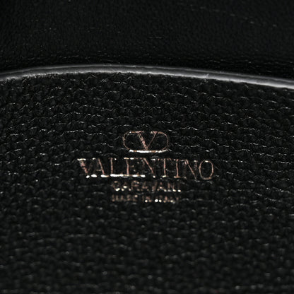 Valentino Garavani Pebbled Calfskin Rockstud Hobo Black 6 of 10