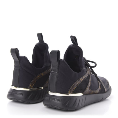 Louis Vuitton Technical Nylon Monogram Rubber Aftergame Sneakers 37 Black 4 of 10