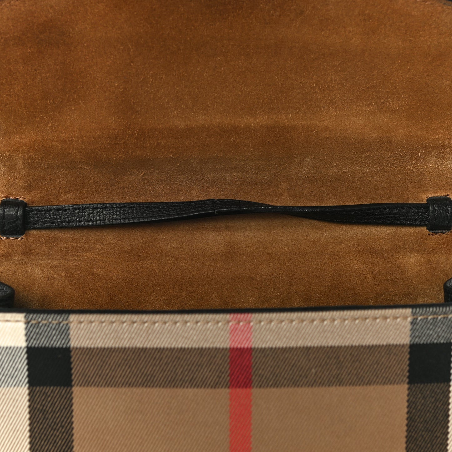 Derby Calfskin House Check Small Macken Crossbody Bag Black