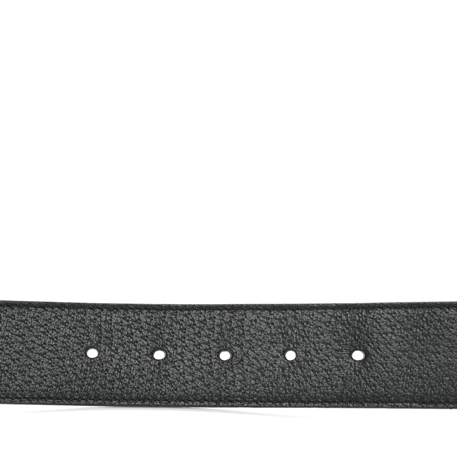 Gucci Textured Dollar Calfskin Nickel Double G 40mm Belt 70 28 Black 5 of 6
