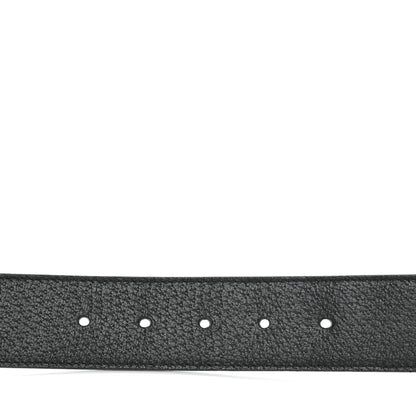 Gucci Textured Dollar Calfskin Nickel Double G 40mm Belt 70 28 Black 5 of 6