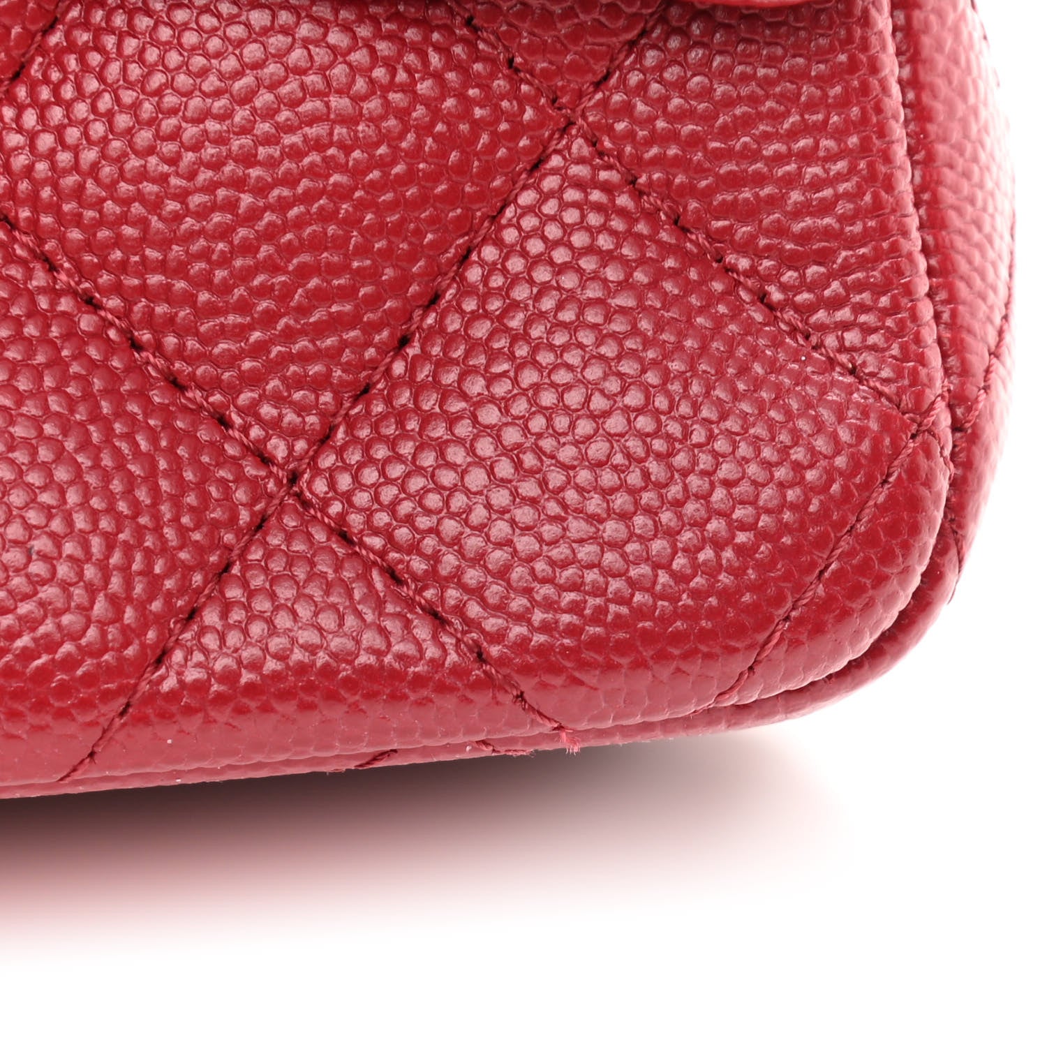 Chanel Caviar Quilted Mini Rectangular Flap Red 10 of 10