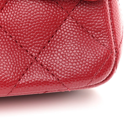 Chanel Caviar Quilted Mini Rectangular Flap Red 10 of 10