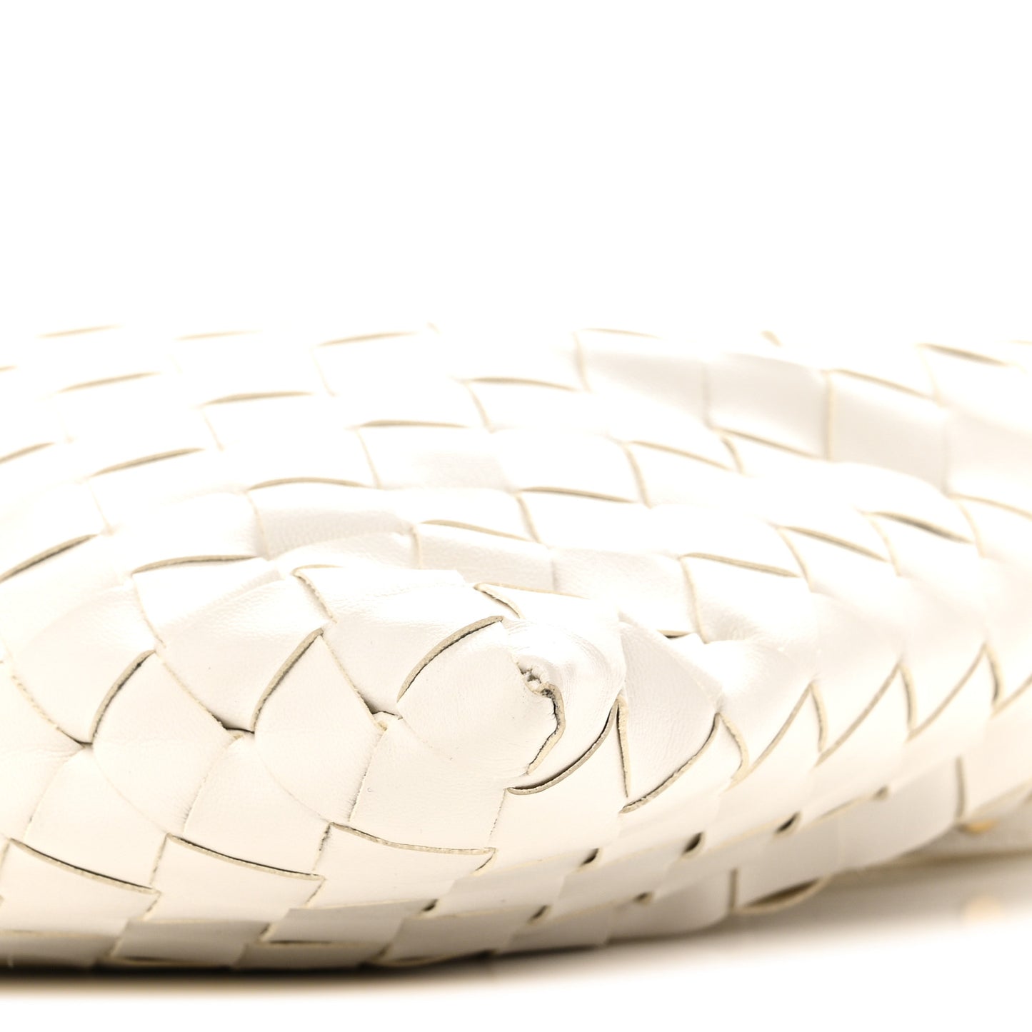 Calfskin Intrecciato Mini Hop White