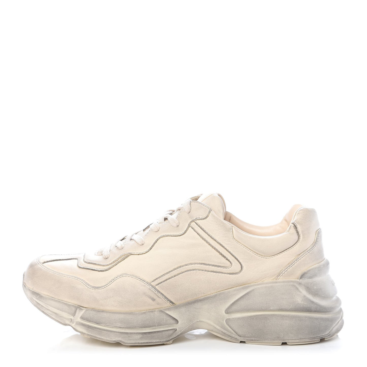 Soft Calfskin Mens Rhyton Sneakers 9.5 Ivory