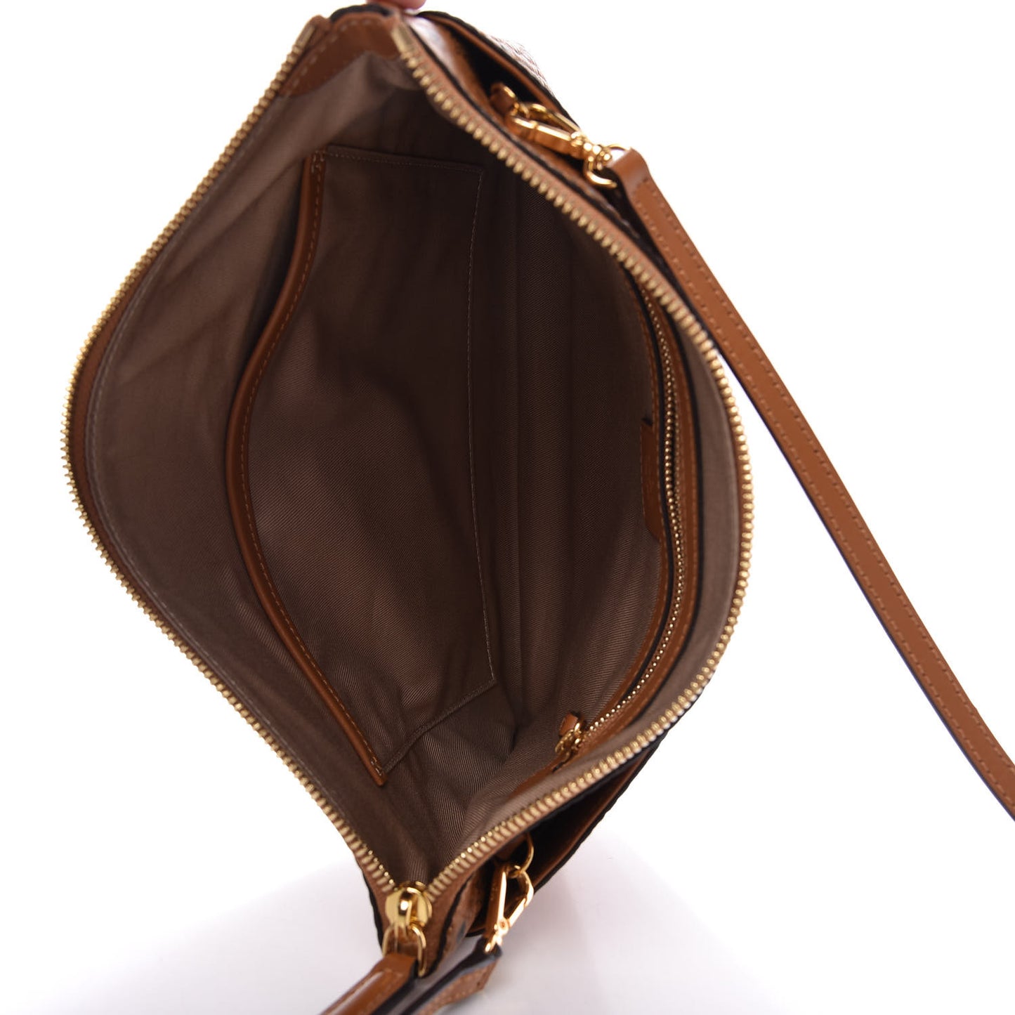 Visetos Medium Crossbody Pouch Cognac