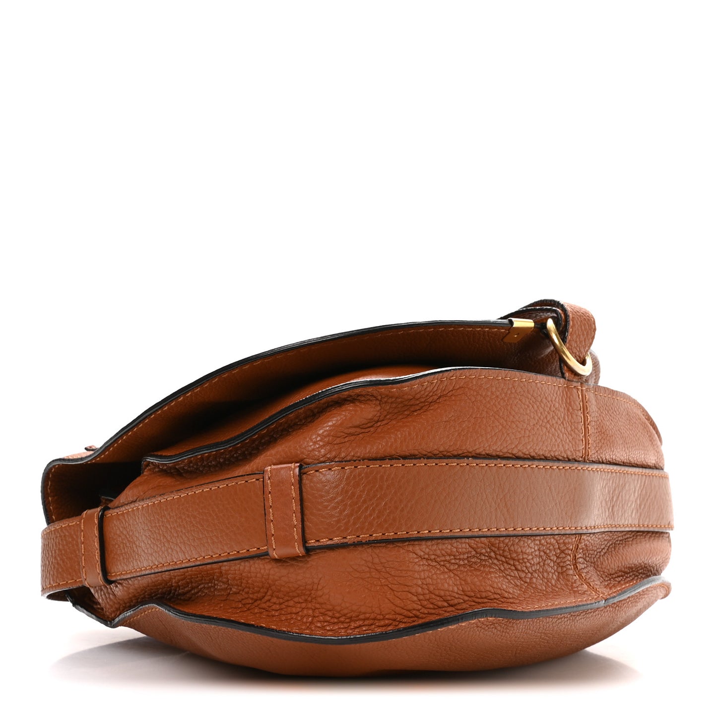 Calfskin Medium Marcie Round Crossbody Bag Tan