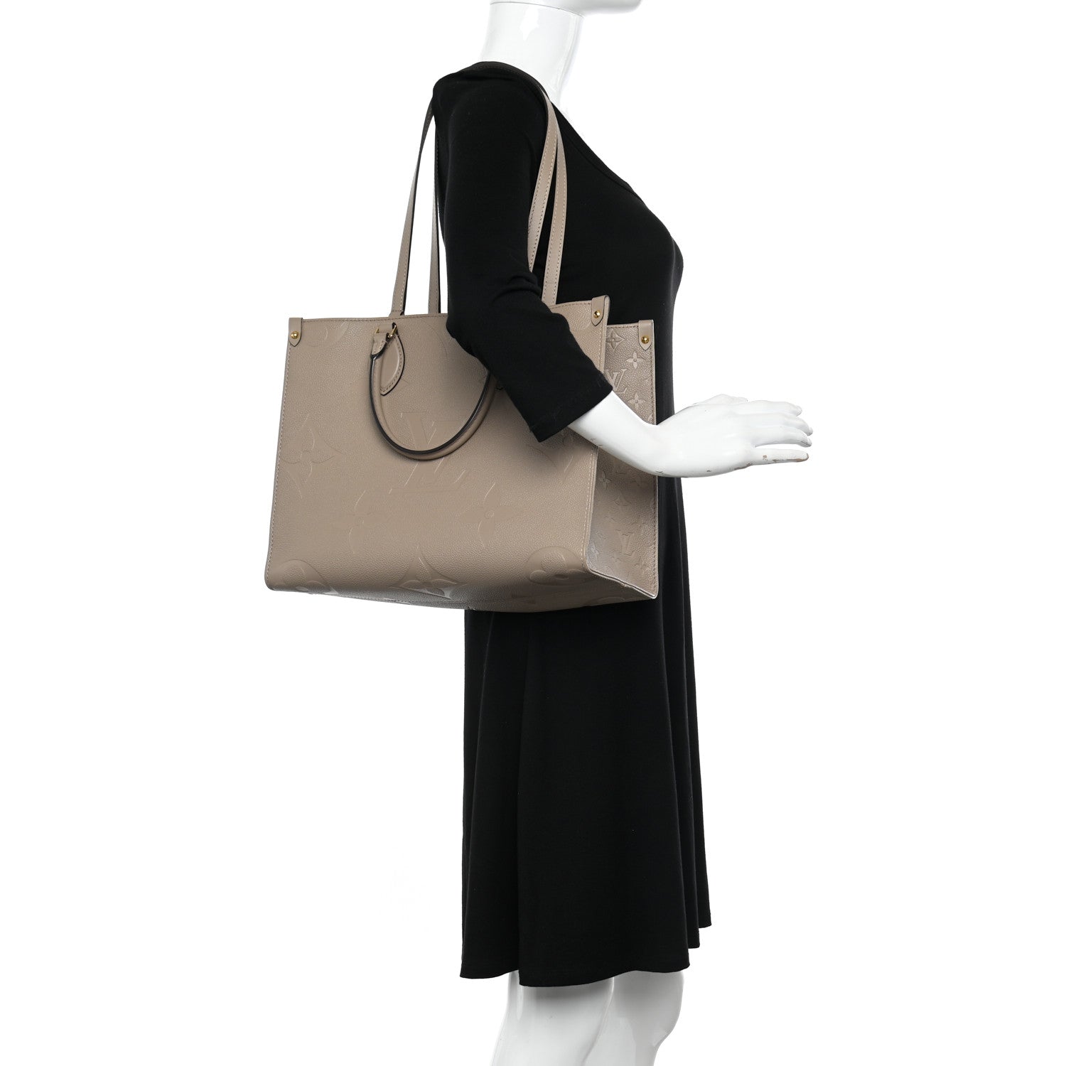 Louis Vuitton Empreinte Monogram Giant Onthego MM Tourterelle 2 of 9