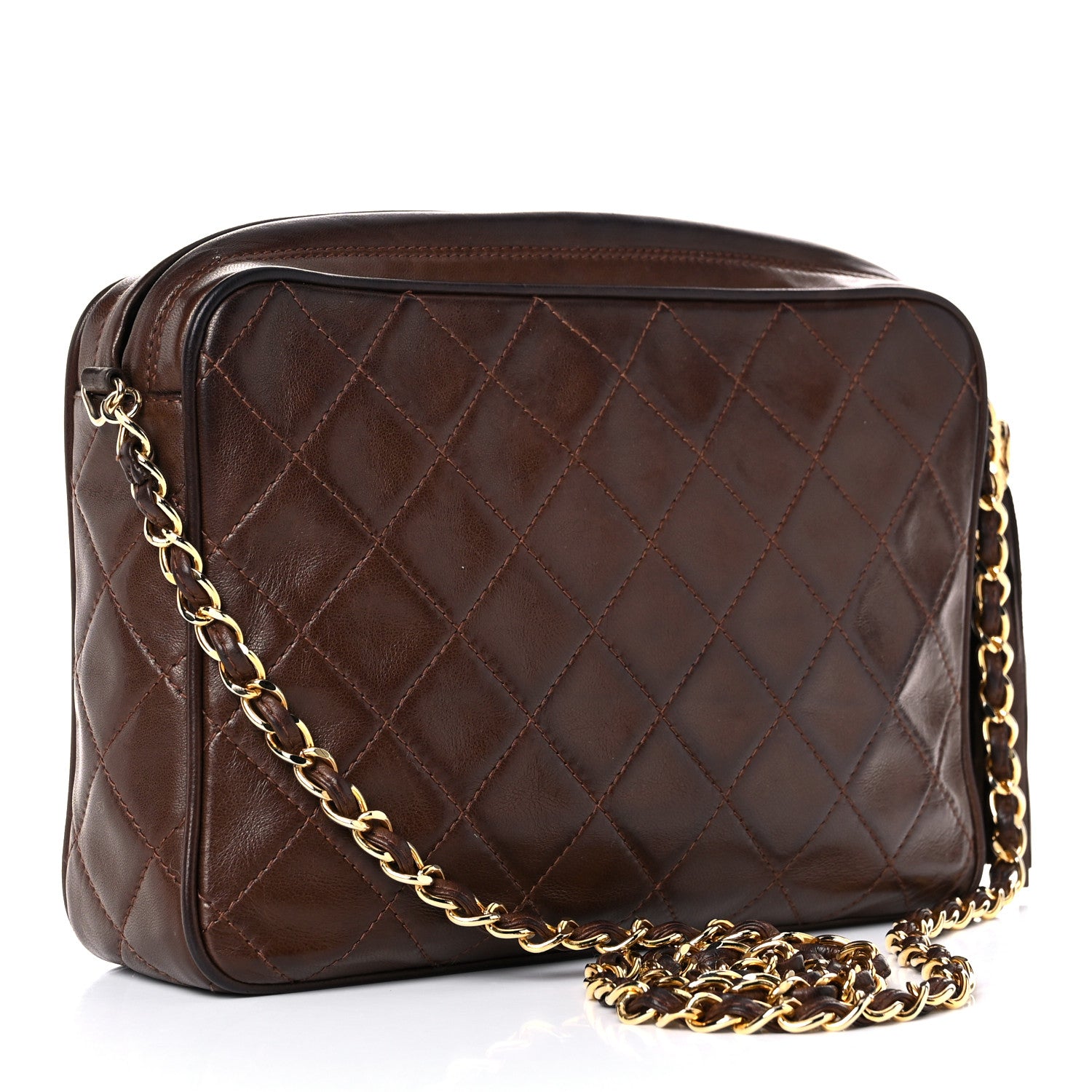 Chanel Lambskin Tassel Camera Case Brown 2 of 19