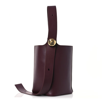Loewe Smooth Calfskin Medium Pebble Bucket Bag Dark Burgundy 1 of 11