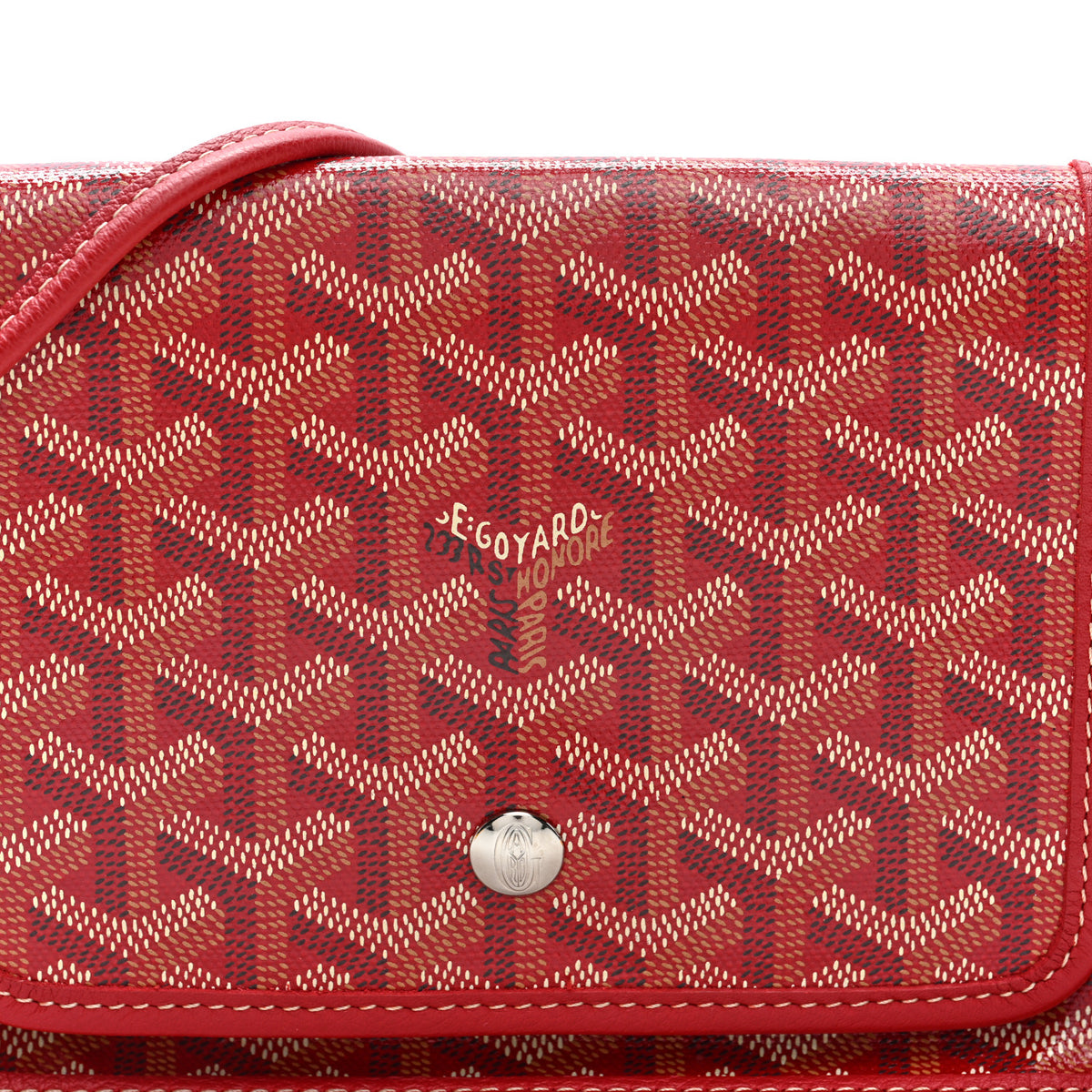 Goyardine Plumet Wallet Clutch Red