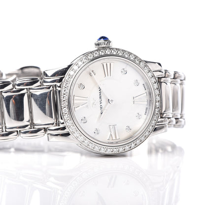 David Yurman Stainless Steel Diamond Bezel Mother of Pearl 30mm Classic Quartz Watch 7 of 8