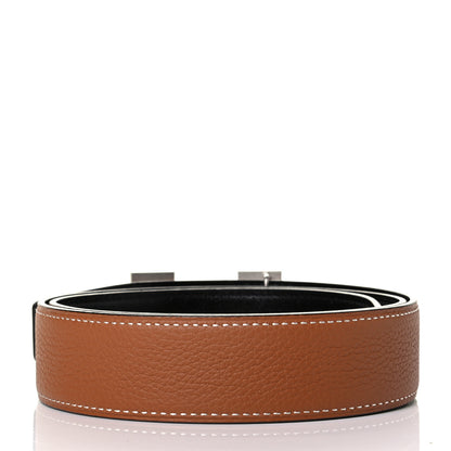 Hermes Box Togo 32mm H Belt 80 Black Gold 2 of 5