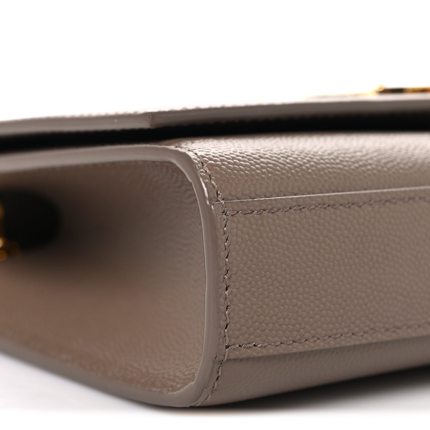 Saint Laurent Grain De Poudre Small Monogram Kate Satchel Taupe 8 of 10