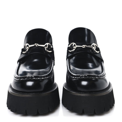Gucci Cordovan Lux Womens Horsebit Platform Ankle Boots 38.5 Black 3 of 10