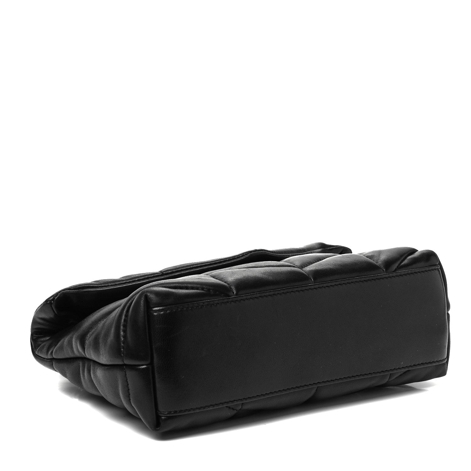 Saint Laurent Lambskin Quilted Toy Loulou Puffer Monogram Chain Satchel Black 4 of 9