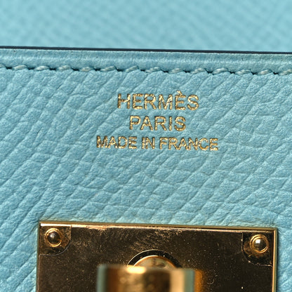Hermes Epsom Kelly Longue Wallet Bleu Atoll 6 of 13