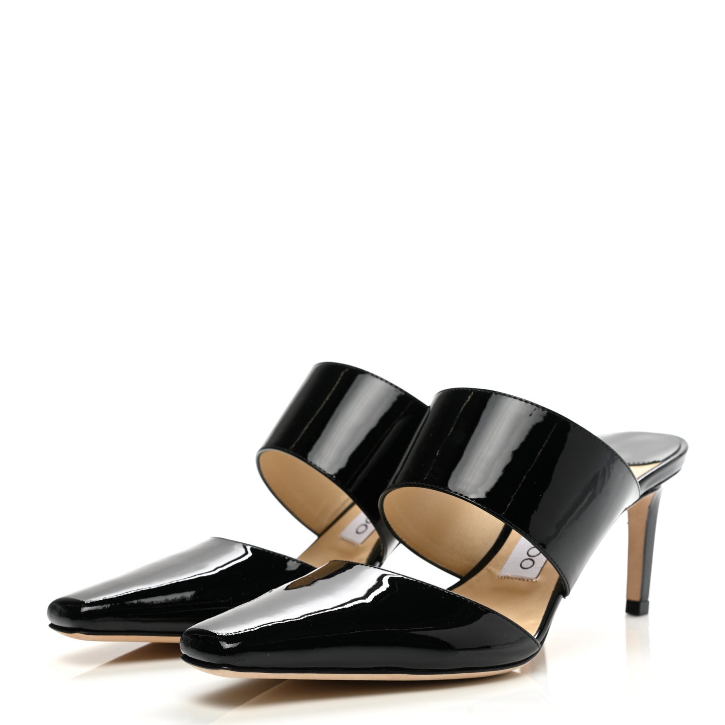 Patent Calfskin Hawke 65 Mules 37.5 Black