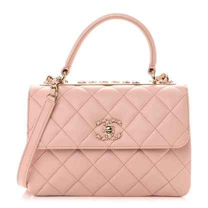Chanel Lambskin Quilted Small Trendy Chain CC Flap Dual Handle Bag Light Pink 1 of 13
