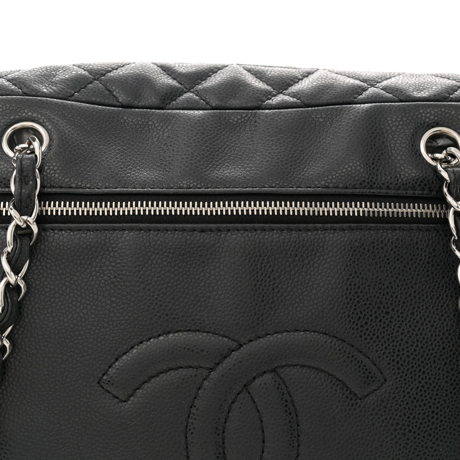 Chanel Caviar Quilted Timeless CC Bowler Bag Black 7 of 10