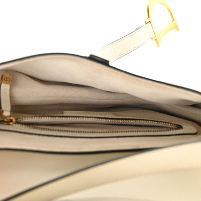 Christian Dior Grained Calfskin Saddle Bag White 5 of 10